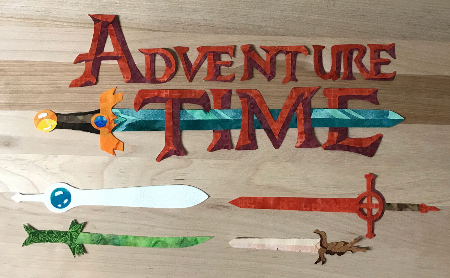 Adventure Time logo and swords
