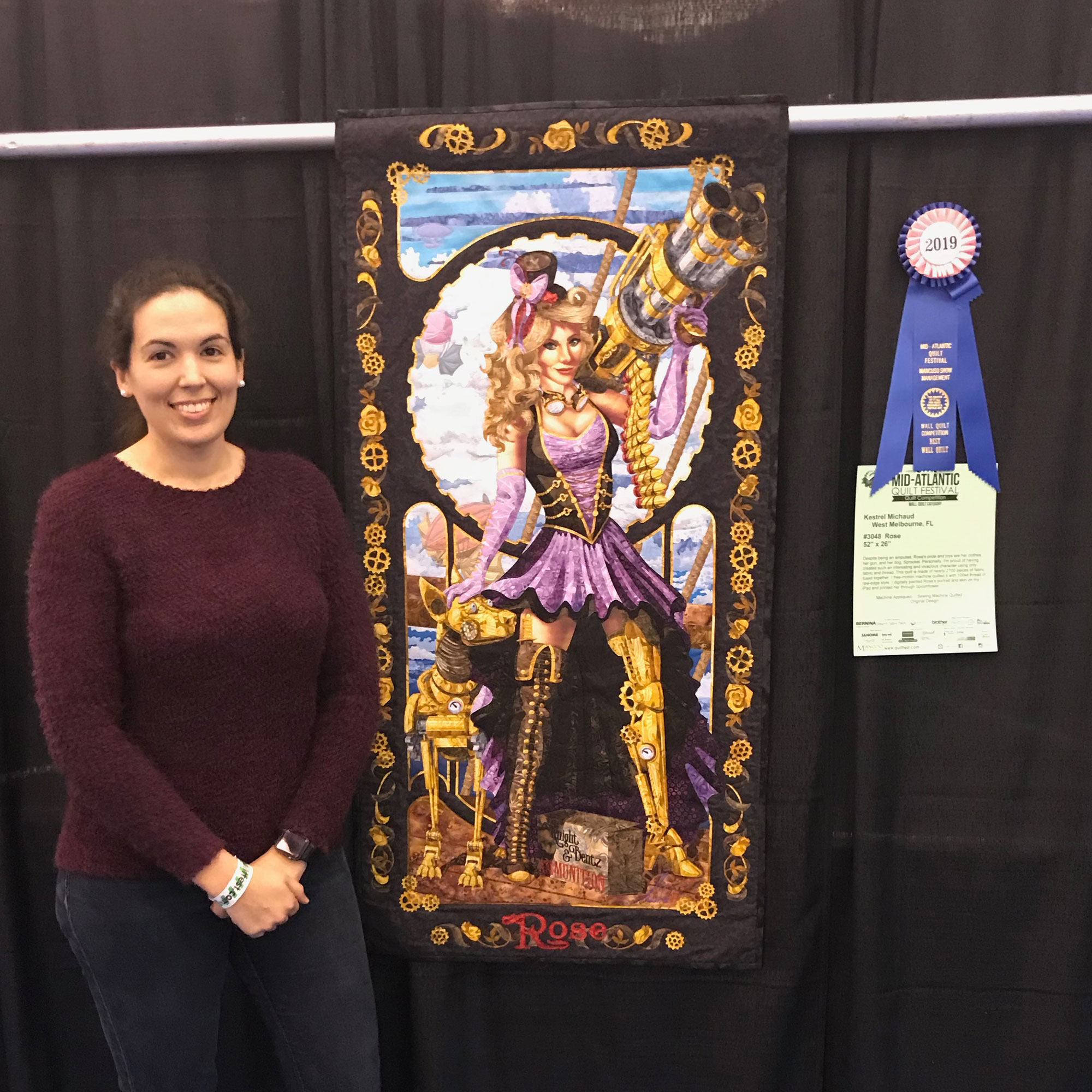 Rose at the Mid-Atlantic Quilt Festival
