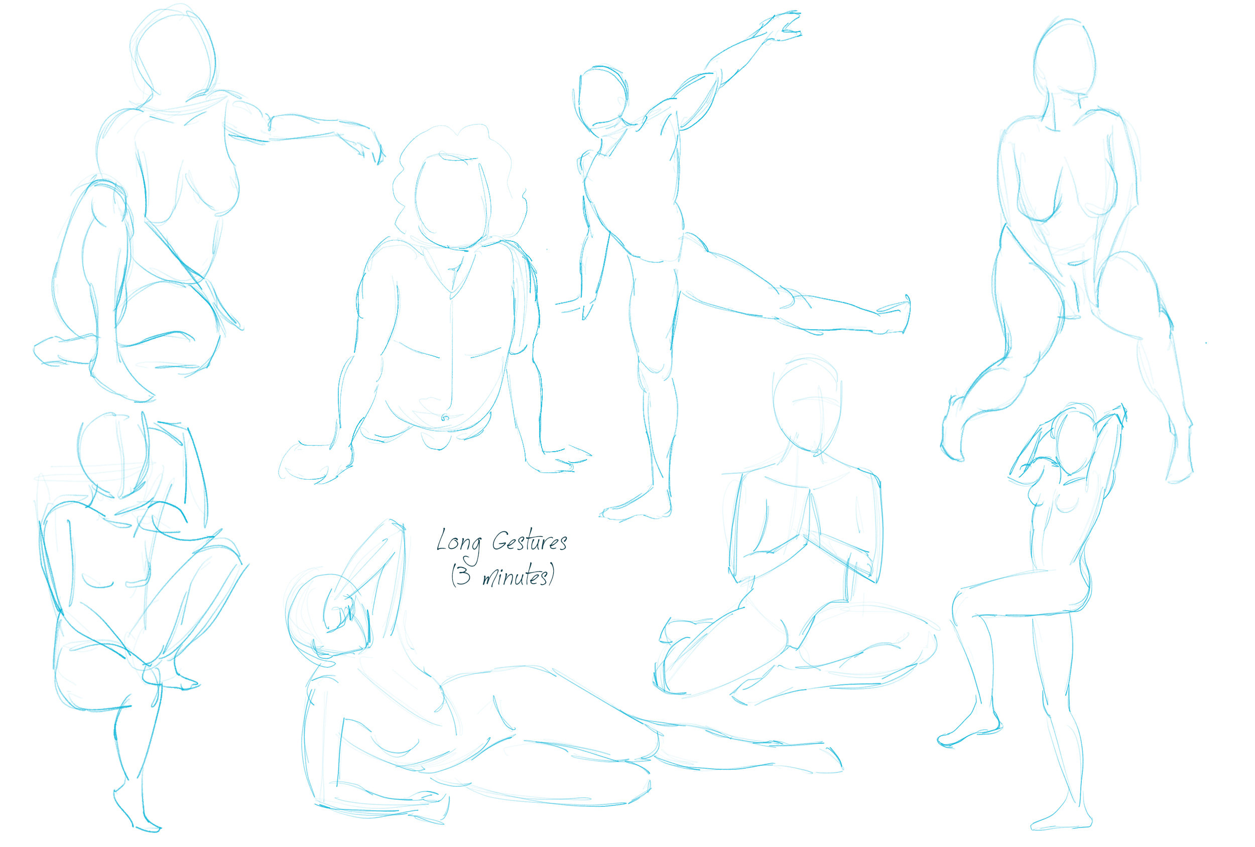 Gesture drawing sheet. Brought to you by a newbie : r/learnart