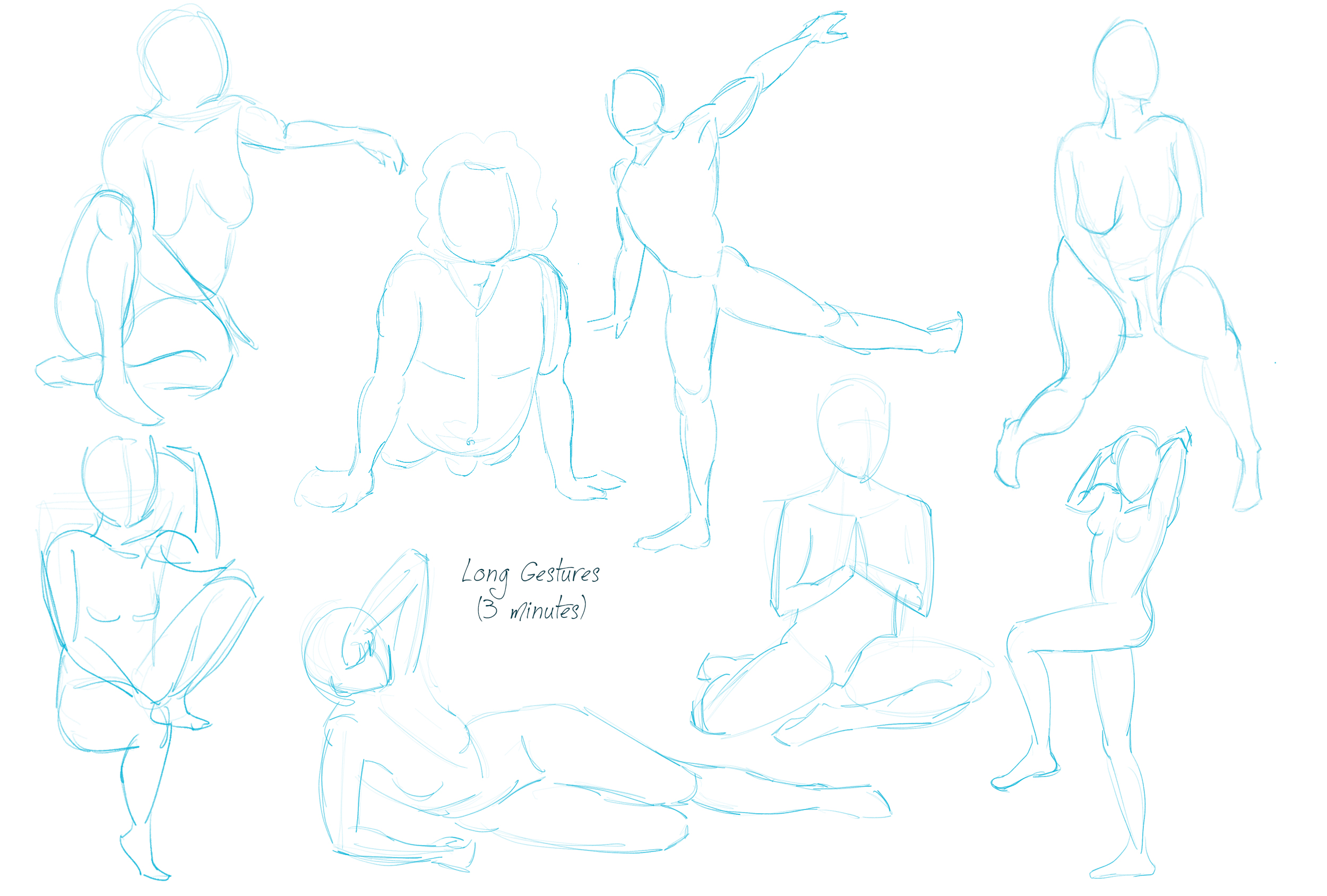 Gestures/Contour Drawings - Myrtle Beach Art