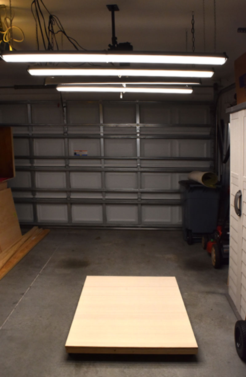 Simple studio setup in garage