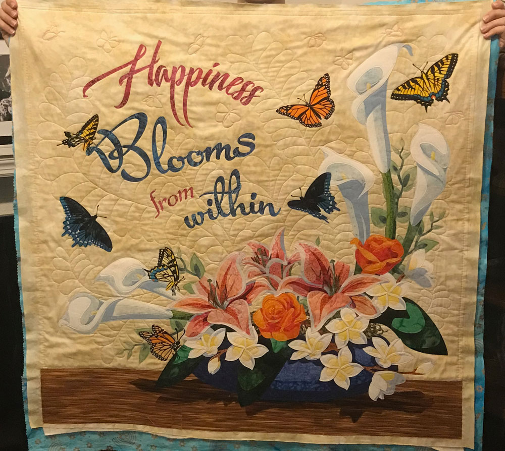Happiness Blooms, Stitching Finished
