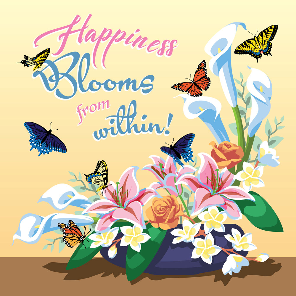 Happiness Blooms Template