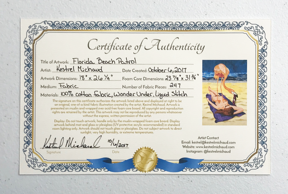 Certificate Of Authenticity Template Artwork