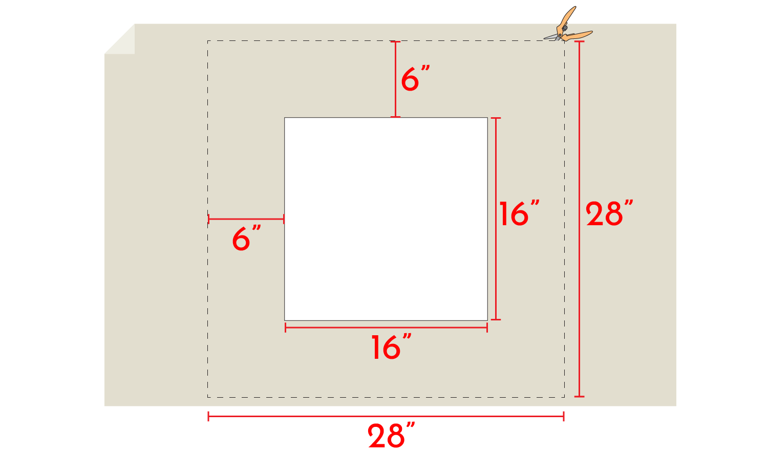 Measure and Cut Wrapping Fabric