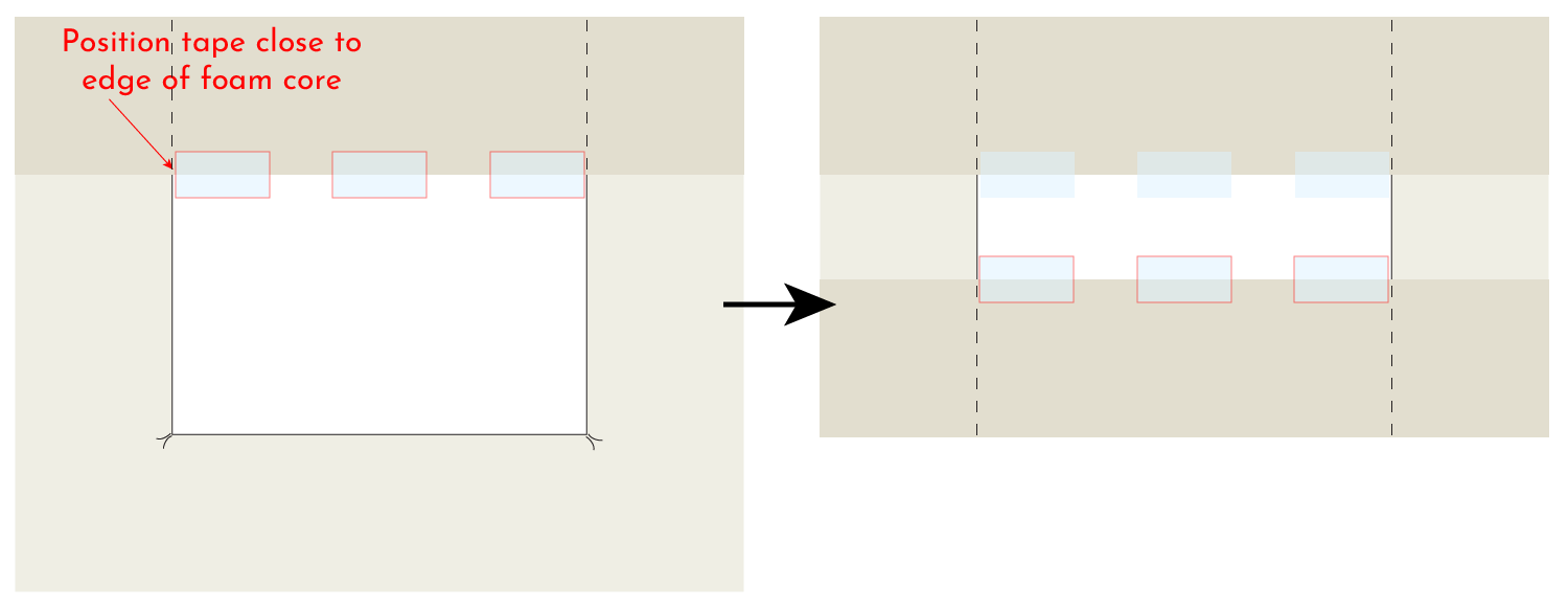 Fold Top and Bottom Fabric