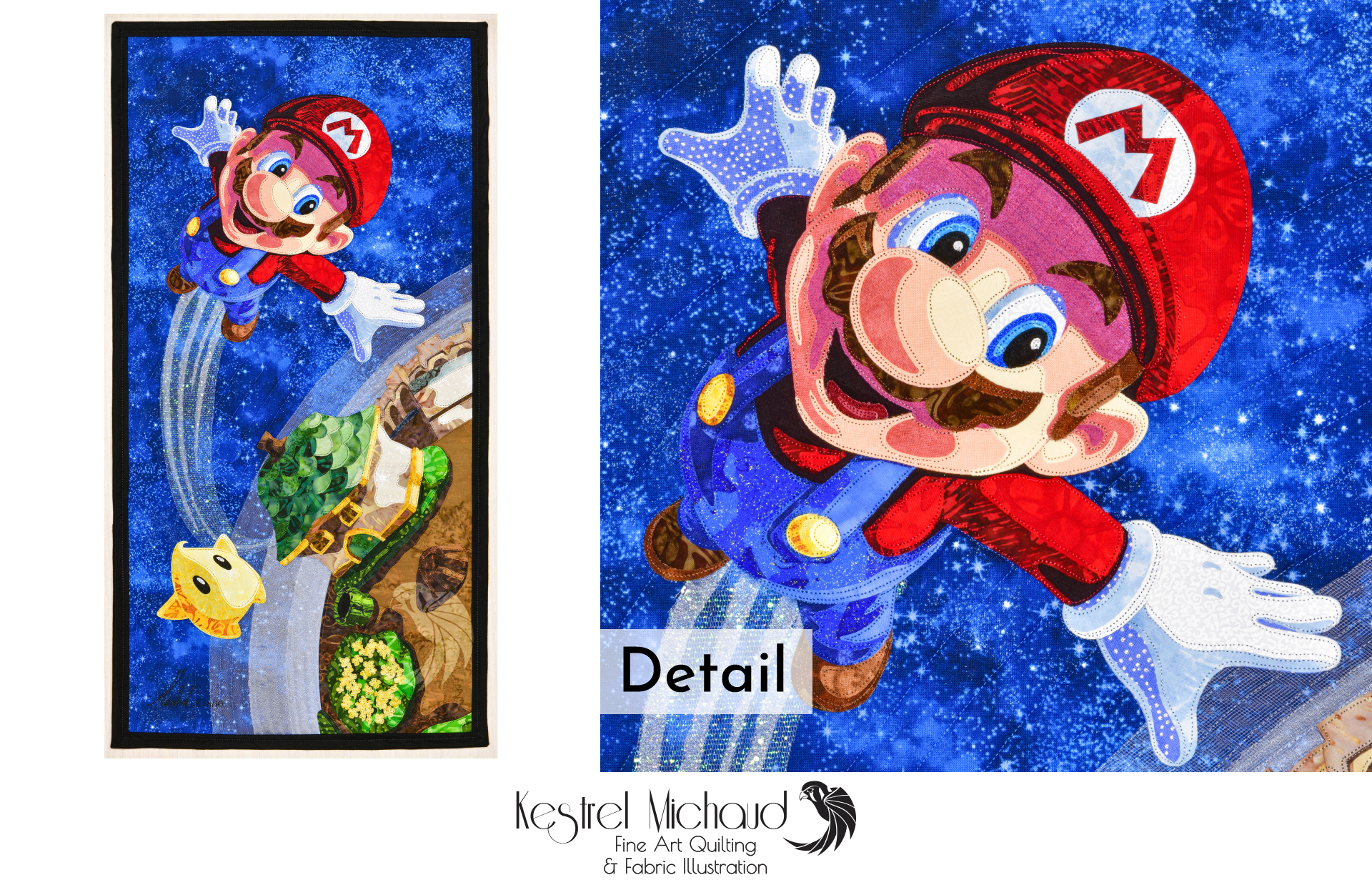 Super Mario Galaxy Quilt and detail