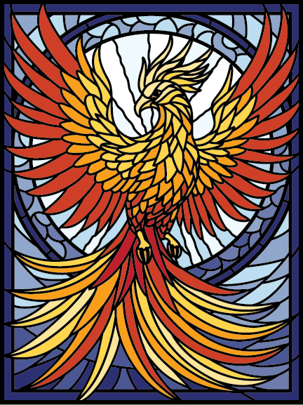 Stained Glass Phoenix