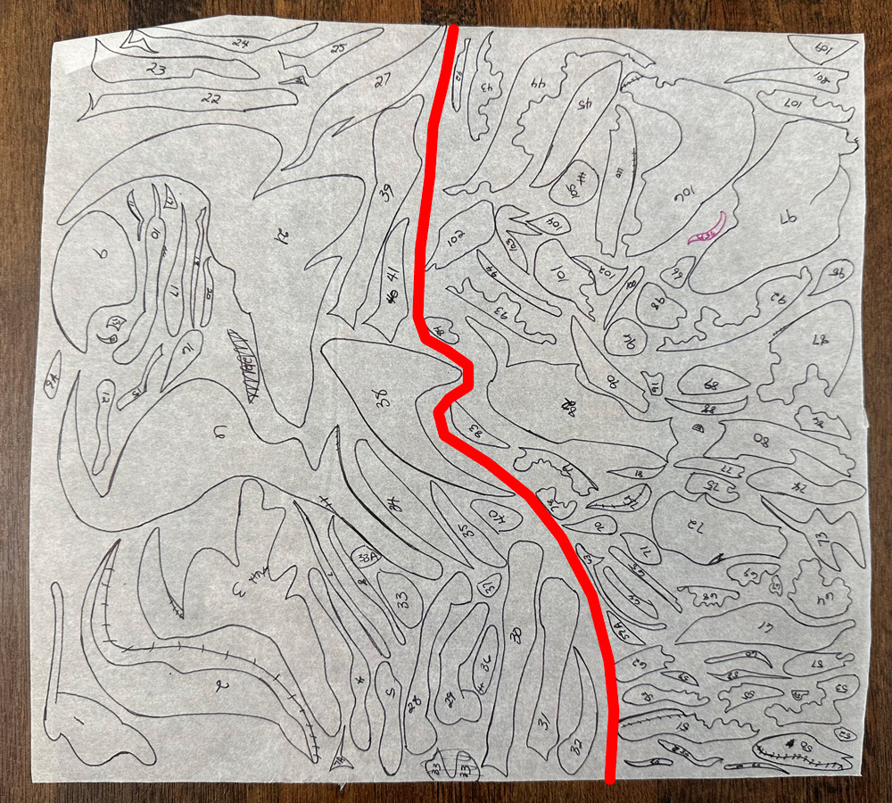 Traced Wonder Under with Division Line