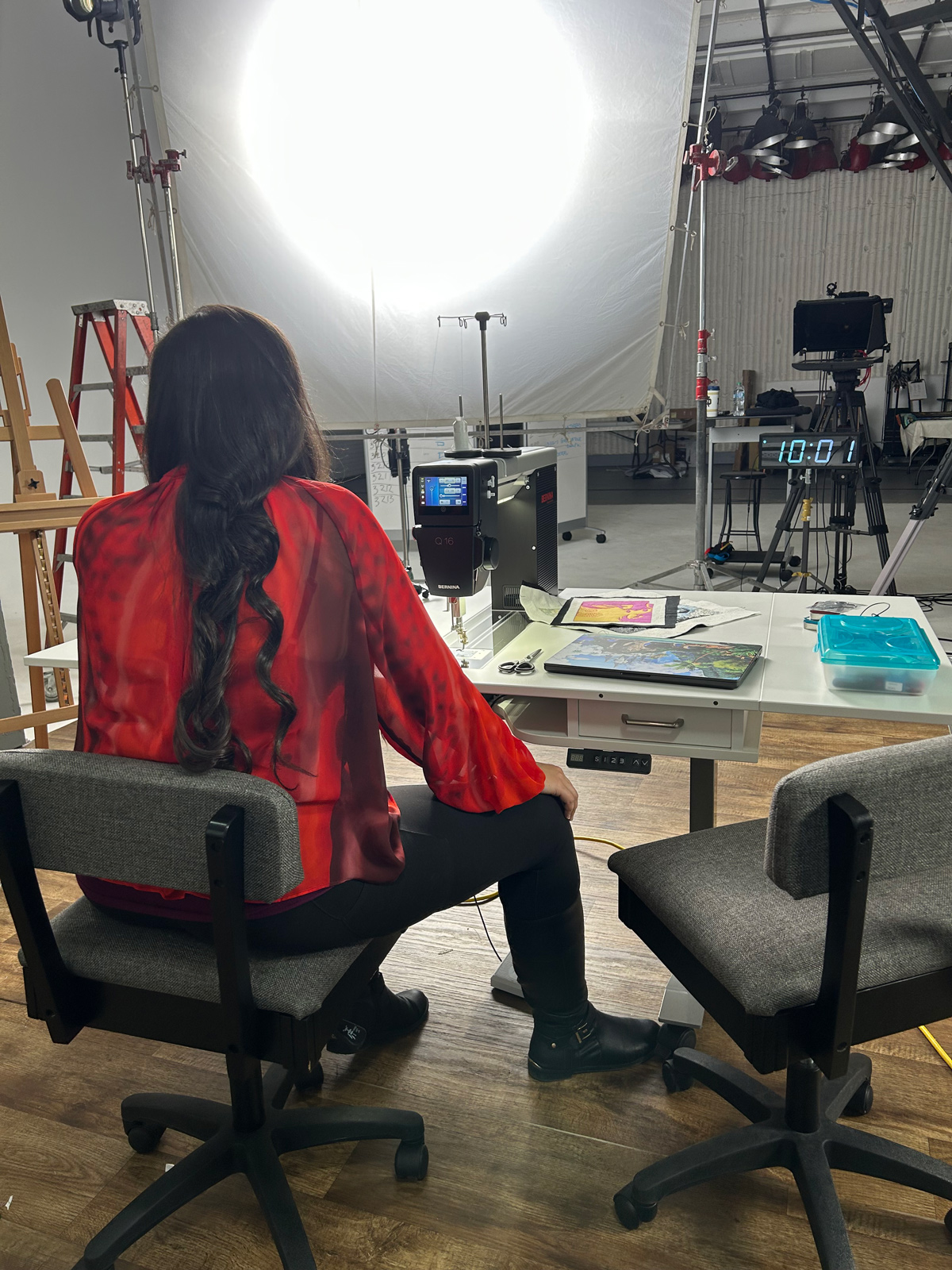 The view from in front of the camera