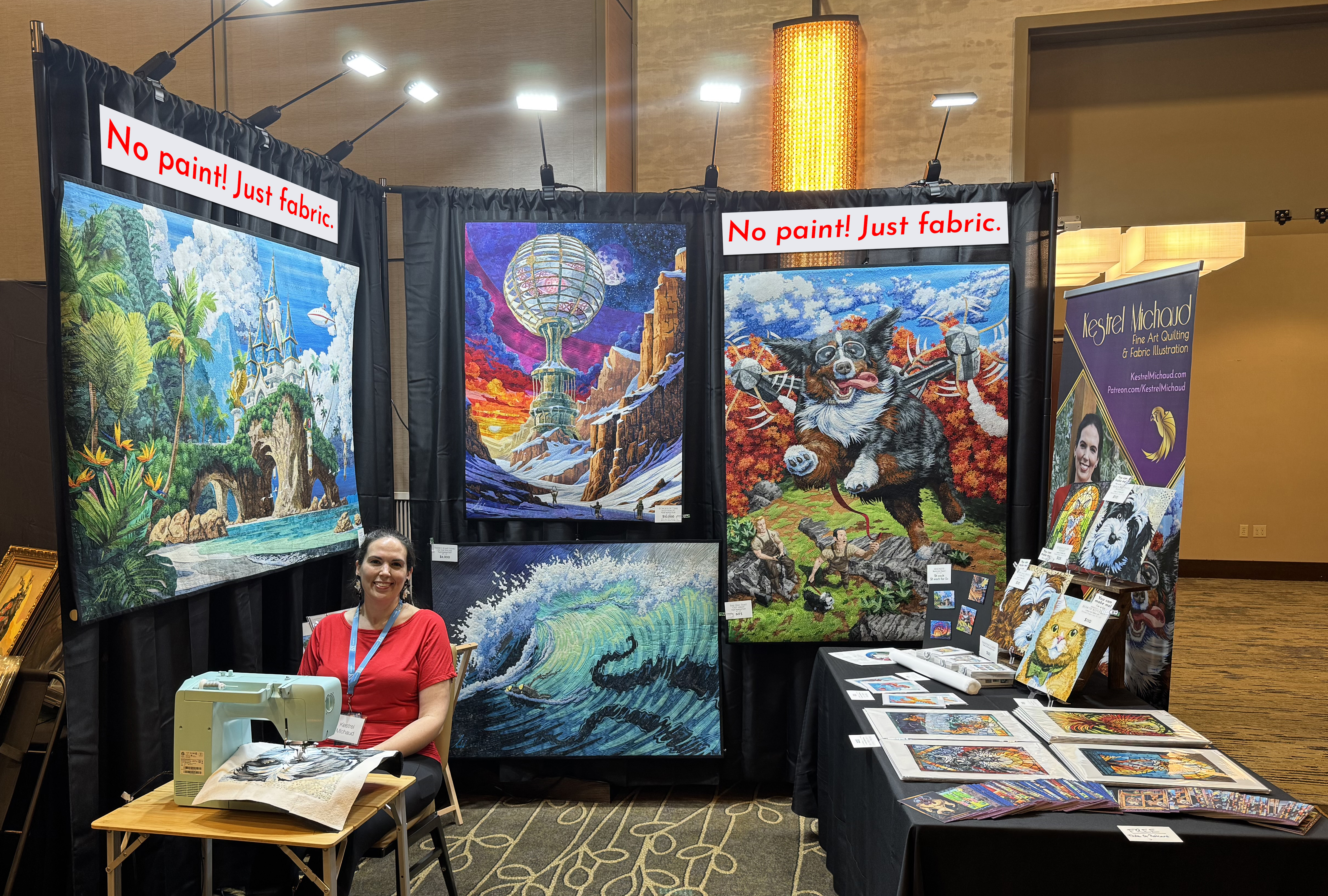 Kestrel's booth with extra signage